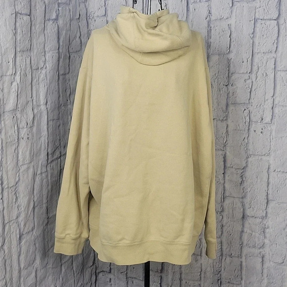 VINTAGE NIKE Y2K Hoodie Yellow Deadstock Swoosh Men's Pullover Sweatshirt 2XL - Picture 7 of 8